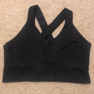 AVIA Black Sports Bra w/Adorable Back Detail